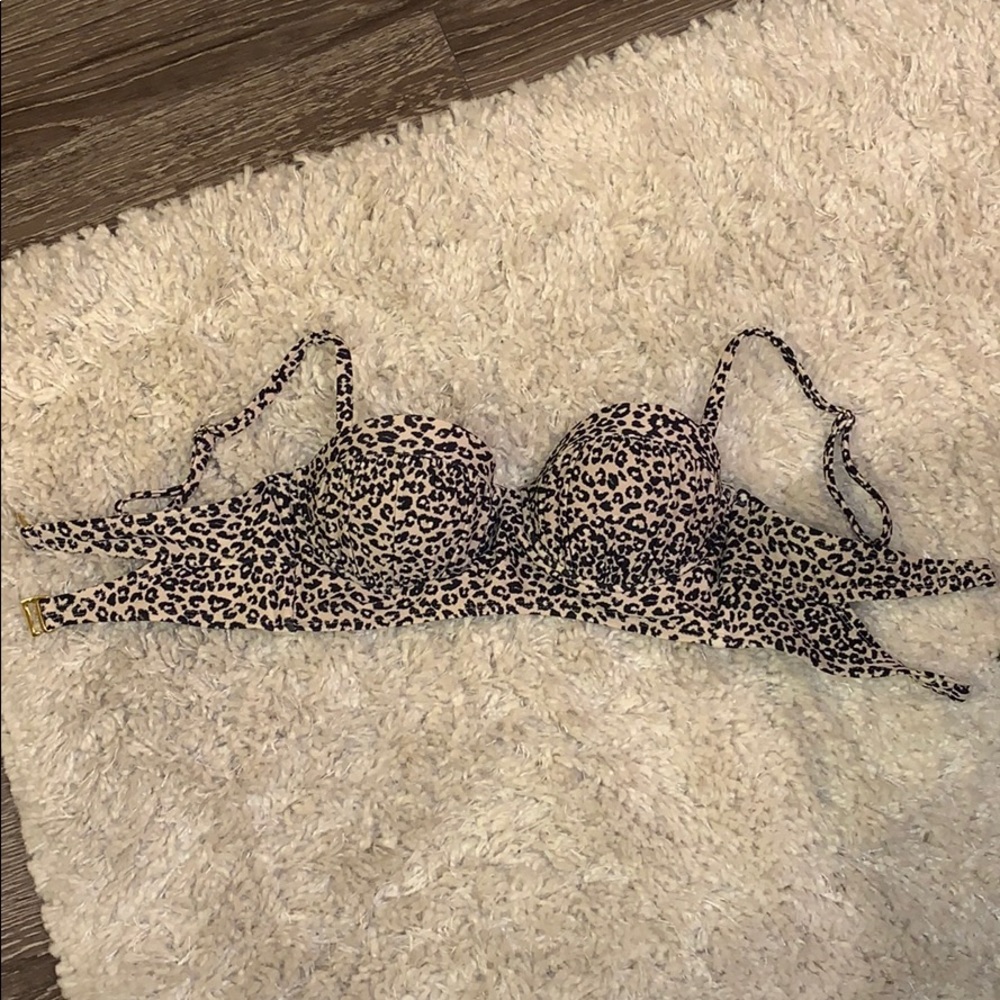Cheetah print push up bikini top